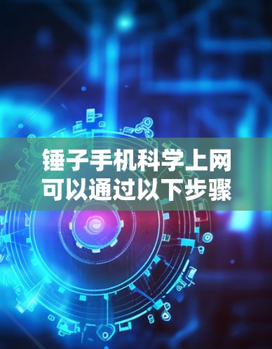 锤子手机科学上网可以通过以下步骤进行操作