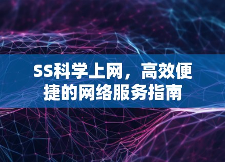 SS科学上网，高效便捷的网络服务指南