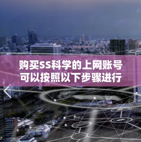 购买SS科学的上网账号可以按照以下步骤进行