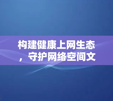 构建健康上网生态，守护网络空间文明