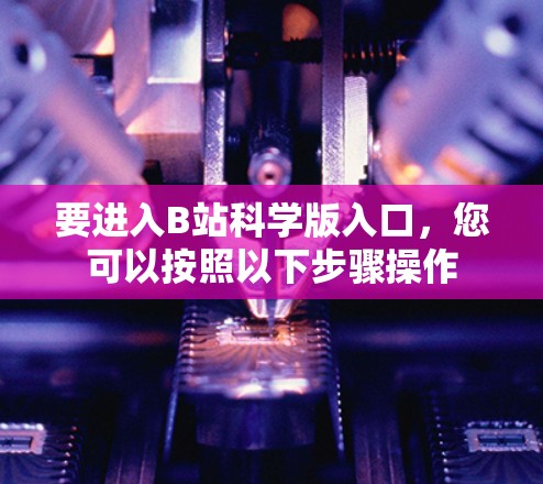 要进入B站科学版入口，您可以按照以下步骤操作