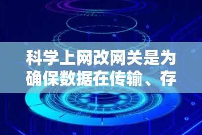科学上网改网关是为确保数据在传输、存储和处理过程中的安全、透明、合法和有效而采取的措施。以下是对改网关的详细分析