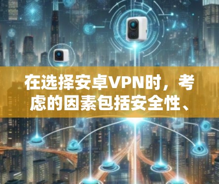在选择安卓VPN时，考虑的因素包括安全性、价格、设备支持、用户界面、协议等。以下是一些推荐的安卓VPN服务，每个推荐理由包括考虑因素和推荐理由