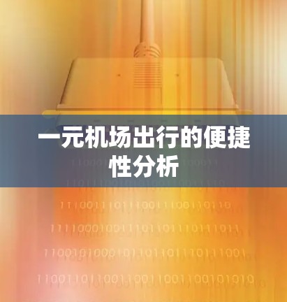 一元机场出行的便捷性分析