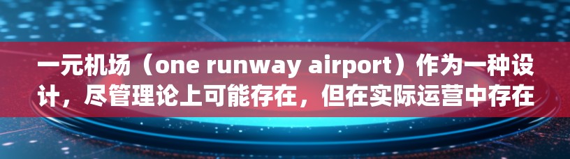 一元机场（one runway airport）作为一种设计，尽管理论上可能存在，但在实际运营中存在诸多挑战和风险。以下是一元机场的几个关键问题
