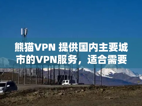 熊猫VPN 提供国内主要城市的VPN服务，适合需要24小时VPN流量、支持多设备使用和国内主要城市的用户。以下是针对用户的综合分析和推荐