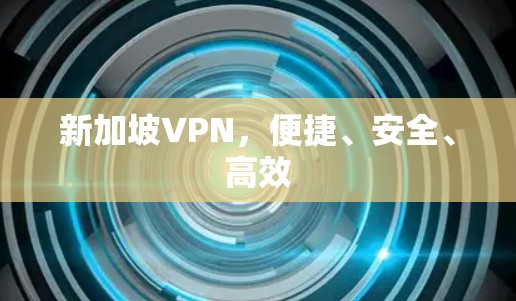新加坡VPN，便捷、安全、高效