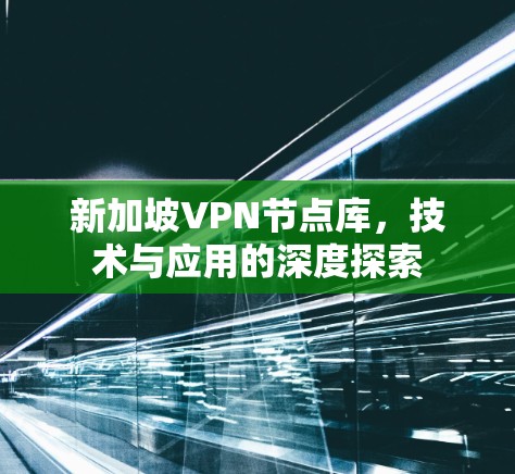 新加坡VPN节点库，技术与应用的深度探索