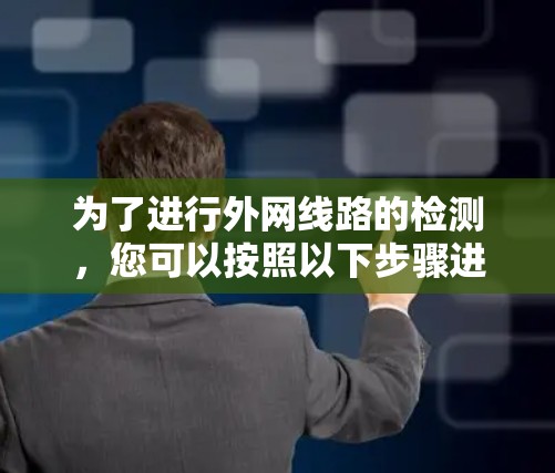 为了进行外网线路的检测，您可以按照以下步骤进行