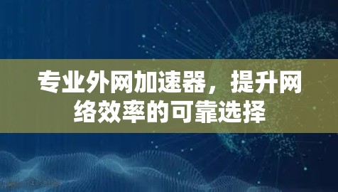 专业外网加速器，提升网络效率的可靠选择