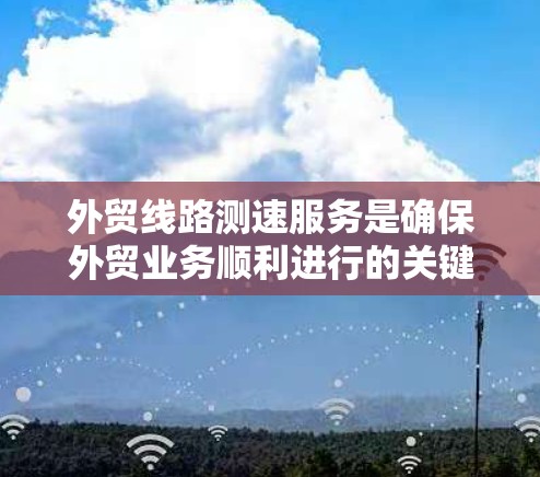 外贸线路测速服务是确保外贸业务顺利进行的关键环节，通过科学的测试方法和专业的技术支持，可以有效评估和优化网络性能。以下是对外贸线路测速服务的详细说明