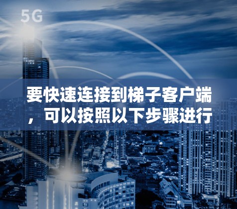 要快速连接到梯子客户端，可以按照以下步骤进行