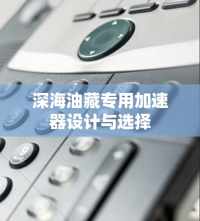 深海油藏专用加速器设计与选择