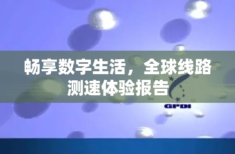 畅享数字生活，全球线路测速体验报告