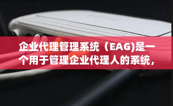 企业代理管理系统（EAG)是一个用于管理企业代理人的系统，旨在帮助代理人高效地与企业内部和外部系统进行交互，从而提高业务效率。以下是对该系统的详细概述